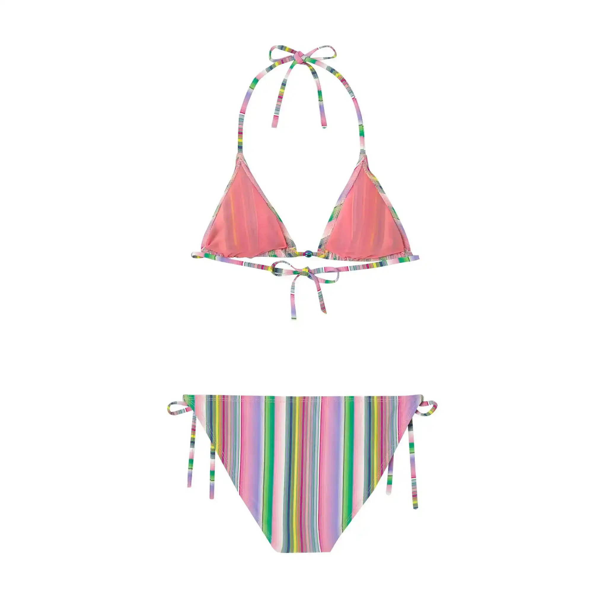 Maillot de bain deux pièces fille, rayures roses  | ARIZONA 2P - Image 3